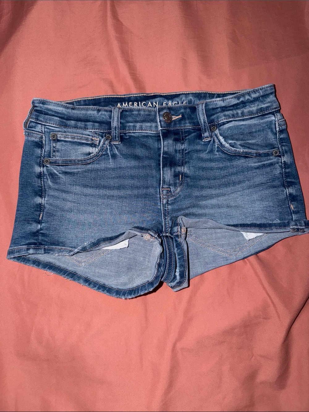 American Eagle Outfitters Blue Denim Shortie Jean Short